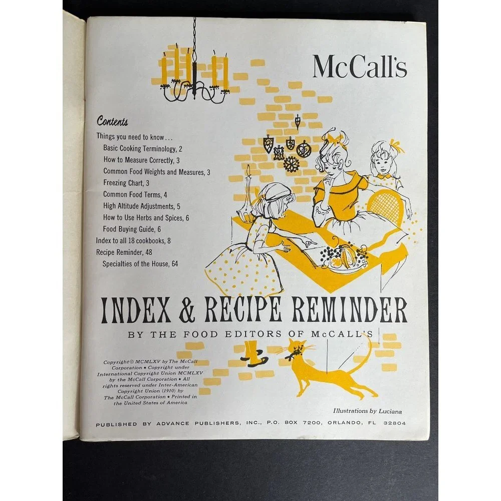 Vintage Mccall's Index & Recipe Cook Books Cookie Collections Set of Two